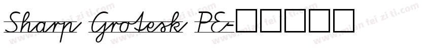 Sharp Grotesk PE字体转换